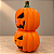 Dupla de Abóboras Halloween 48 cm Laranja e Preta – Área Interna e Externa - Imagem 2