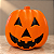 Abóbora de Halloween com LED e Som a Pilha 22 x 26 cm – Laranja e Preta - Imagem 1