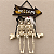 Enfeite Pendente Casal de Caveiras Halloween Welcome 60 x 40 cm - Imagem 1