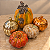 Mini Abóbora Decorativa de Cerâmica Laranja 6x7cm - Imagem 3