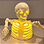 Caveira Esqueleto com LED Halloween 10 cm - Imagem 2