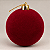 Bolas de Natal em Camurça Borgonha 12 cm - kit com 4 unidades - Imagem 1