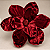 Flor Poinsettia em Veludo Borgonha com Glitter 24 cm - Imagem 1