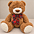 Urso de Pelúcia Natalino com Laço Xadrez Tartan – 50 cm - Imagem 2
