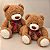 Urso de Pelúcia Natalino com Laço Xadrez Tartan –45 cm - Imagem 3