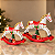 Cavalo de Balanço Natalino em Resina 17 x 18 cm – Vermelho, Branco e Dourado - Imagem 2
