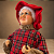 Mamãe Noel Natalina Rústico 40 cm com Vestido Xadrez Tartan Vermelho – Decoração de Natal - Imagem 3