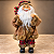 Papai Noel Rústico 40 cm com Roupa Verde e Xadrez Tartan – Decoração de Natal - Imagem 1