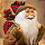 Papai Noel Rústico 40 cm com Roupa Verde e Xadrez Tartan – Decoração de Natal - Imagem 3