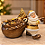 Papai Noel com Saco de Presentes Porta-Árvore Dourado em Resina 17 x 22 cm - Imagem 1