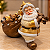 Papai Noel com Saco de Presentes Porta-Árvore Dourado em Resina 17 x 22 cm - Imagem 2
