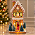 Casinha Gingerbread de Natal em Resina com LED 30 cm - Imagem 4