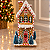 Casinha Gingerbread de Natal em Resina com LED 30 cm - Imagem 1