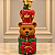 Vela Natalina com Urso e LED em Resina 45 cm – Vermelho, Verde e Dourado - Imagem 2