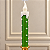 Vela Natalina com Urso e LED em Resina 45 cm – Vermelho, Verde e Dourado - Imagem 3