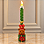 Vela Natalina com Urso e LED em Resina 45 cm – Vermelho, Verde e Dourado - Imagem 4