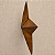 Estrela Pendente de Metal Rústica 40 cm - Imagem 2