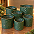 Kit cachepot rustico verde em metal de 20x20 com 6 unidades - Imagem 1