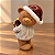 Ursinho de Natal com Presente em Resina 12 x 7 cm - Imagem 1