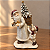 Papai Noel com Criança, Árvore e Ursinho em Resina 19 x 11 cm - Imagem 1