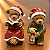 Ursinho Natalino em Resina com Coelhinho – 13 x 8 cm - Imagem 4