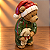Ursinho Natalino em Resina com Coelhinho – 13 x 8 cm - Imagem 2