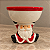 Petisqueira Natalina de Porcelana com Papai Noel – 15 x 15 cm - Imagem 1