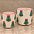 Cachepô Natalino de Porcelana com Árvores de Natal em Relevo – 9 x 10,5 cm - Imagem 3