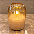 Vela Decorativa LED em Vidro Âmbar – 12 x 8 cm - Imagem 1