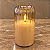 Vela Decorativa LED em Vidro Âmbar – 16 x 8 cm - Imagem 1