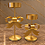 Castiçal Porta-Vela de Metal Dourado com Laço – 27 x 13 x 9 cm - Imagem 3