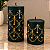 Vela Natalina Decorativa Verde-Escuro com Detalhes Dourados – 15 cm - Imagem 2
