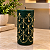 Vela Natalina Decorativa Verde-Escuro com Detalhes Dourados – 15 cm - Imagem 1