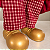 Papai Noel Decorativo de 60 cm com Fraque Bordô - Imagem 4