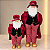 Papai Noel Decorativo de 90 cm com Fraque Bordô - Imagem 1