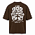 Camiseta Oversized Cristã Jesus Saves Threads – John 3:16 Premium Unissex Marrom - Imagem 3
