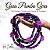 Guia Fio de Contas 65cm Pomba Gira com Rosas e Cristal Preto e Roxo com Firma - Imagem 1