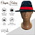 Chapeu Fedora - Preto e Vermelho - Imagem 1