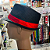 Chapeu Panamá Preto c/ fita vermelha - Imagem 3