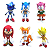Sega Conjunto Figures Sonic Sega - Imagem 1