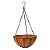 Vaso Pendurar Fibra Coco 35cm Com Pendente De Ferro Decoração Vaso Para Colocar Plantinhas - Imagem 2