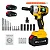 Chave De Impacto Parafusadeira Furadeira Motor Brushless Sem Fio 2 Baterias 48v Com Maleta - Imagem 9