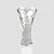 Vaso De Vidro 24cm Decorativo Alto Relevo Resistente Arranjo Flores - Imagem 2