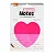 Bloco Smart Notes BRW 70x70 Transparente Coração Rosa 20 Folhas - Imagem 1