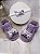Kit Sandália Baby de Crochê Florescer + Tiara de Cabelo – 100% Algodão (Lilás) - Imagem 1