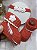 Kit Botinha Baby com Laço + Tiara de Flores – 100% Algodão (Vermelho) - Imagem 2