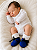 Botinha Baby Classic Azul Royal em Crochê – 100% Algodão - Imagem 2