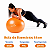 Bola para pilates exercícios ginástica 55cm Hidrolight cor laranja - Imagem 2
