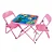 Jogo De Mesa/mesinha Infantil Dobrável Com Duas Cadeiras Rosa - Imagem 2