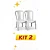 Kit 02 Cadeiras Plásticas Pretas Reforçadas | Empilháveis | Ideal para Casa, Festa e Comércio ATÉ 182KG - Imagem 1